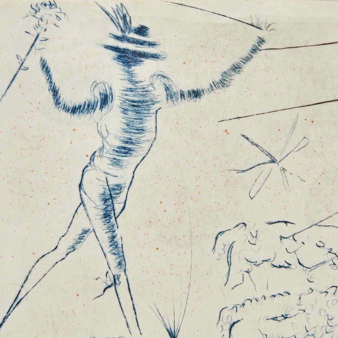 Salvador Dalí ( 1904 - 1989 ) - The Shepherd - gravure à l'eau-forte signée avec pochoir  4