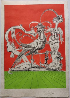 Salvador Dali -- A plate, from Les Songes drolatiques de Pantagruel