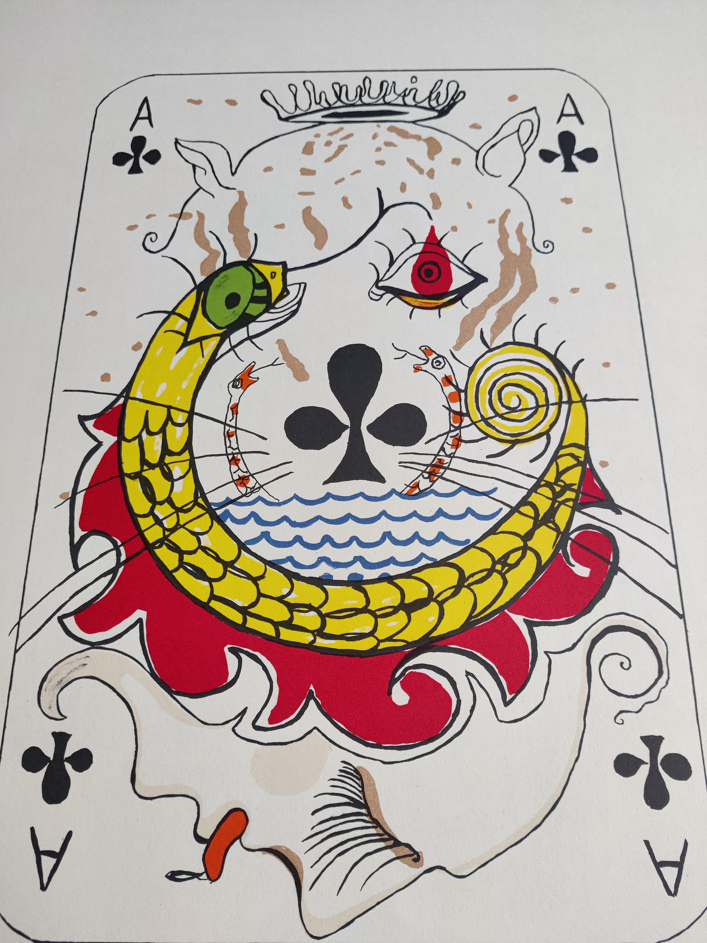 Salvador Dalí­ -- Ace of Clubs from the “Playing Cards” portfolio For Sale 1