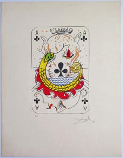 Salvador Dalí­ -- Ace of Clubs from the “Playing Cards” portfolio