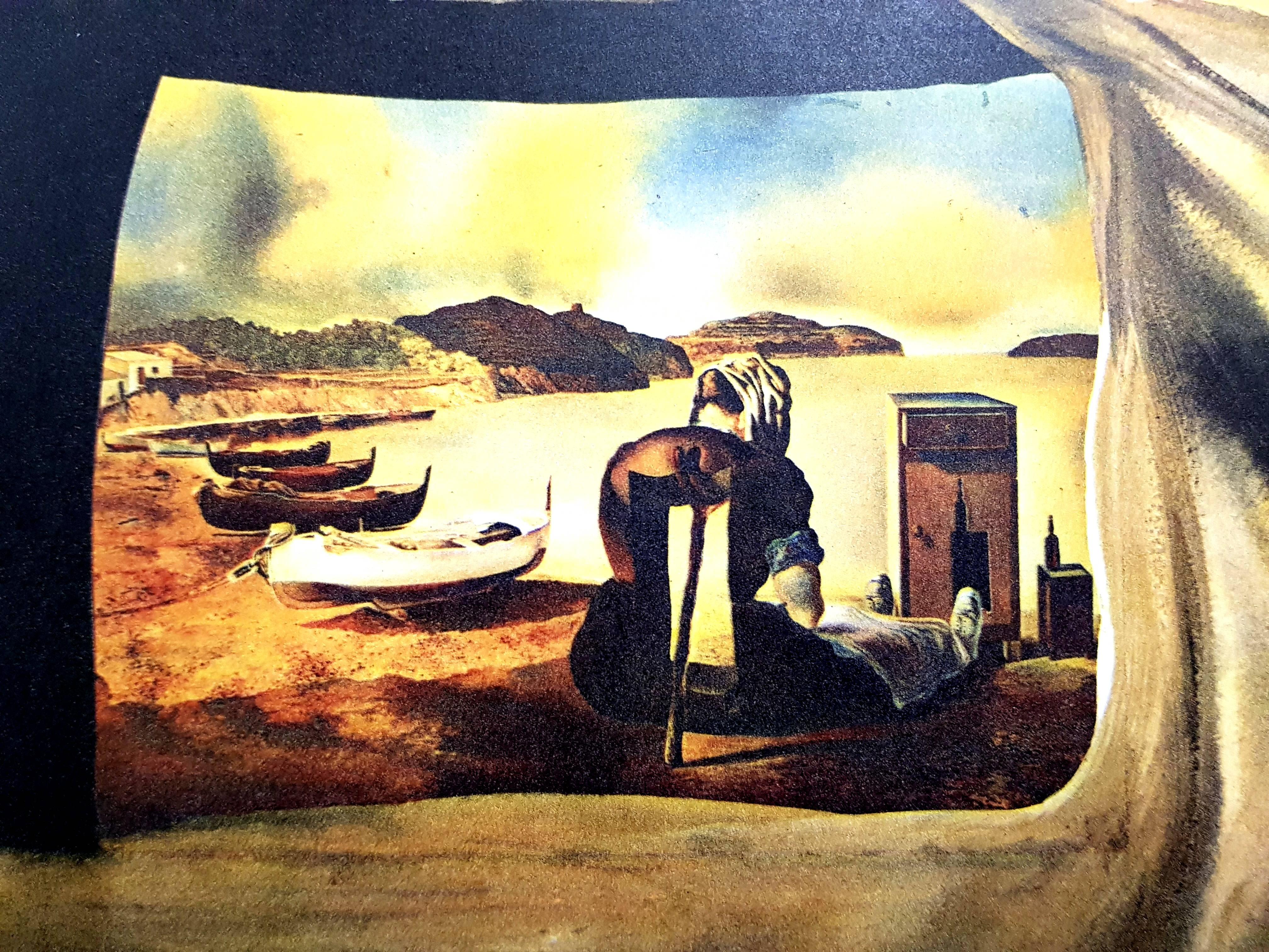 Salvador Dali (after) - Normandie - Lithograph - Beige Landscape Print by Salvador Dalí