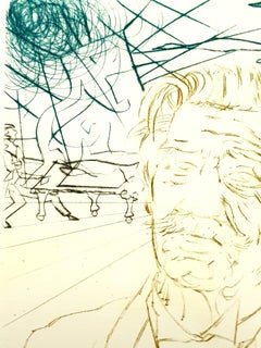 Salvador Dali - Albert Schweitzer - Original Handsigned Engraving