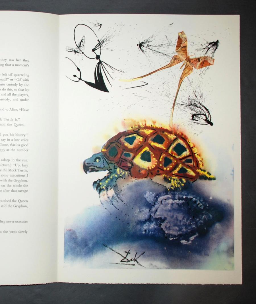 L'histoire de Salvador Dali - Alice au pays des merveilles - La tortue piquée - Print de Salvador Dalí