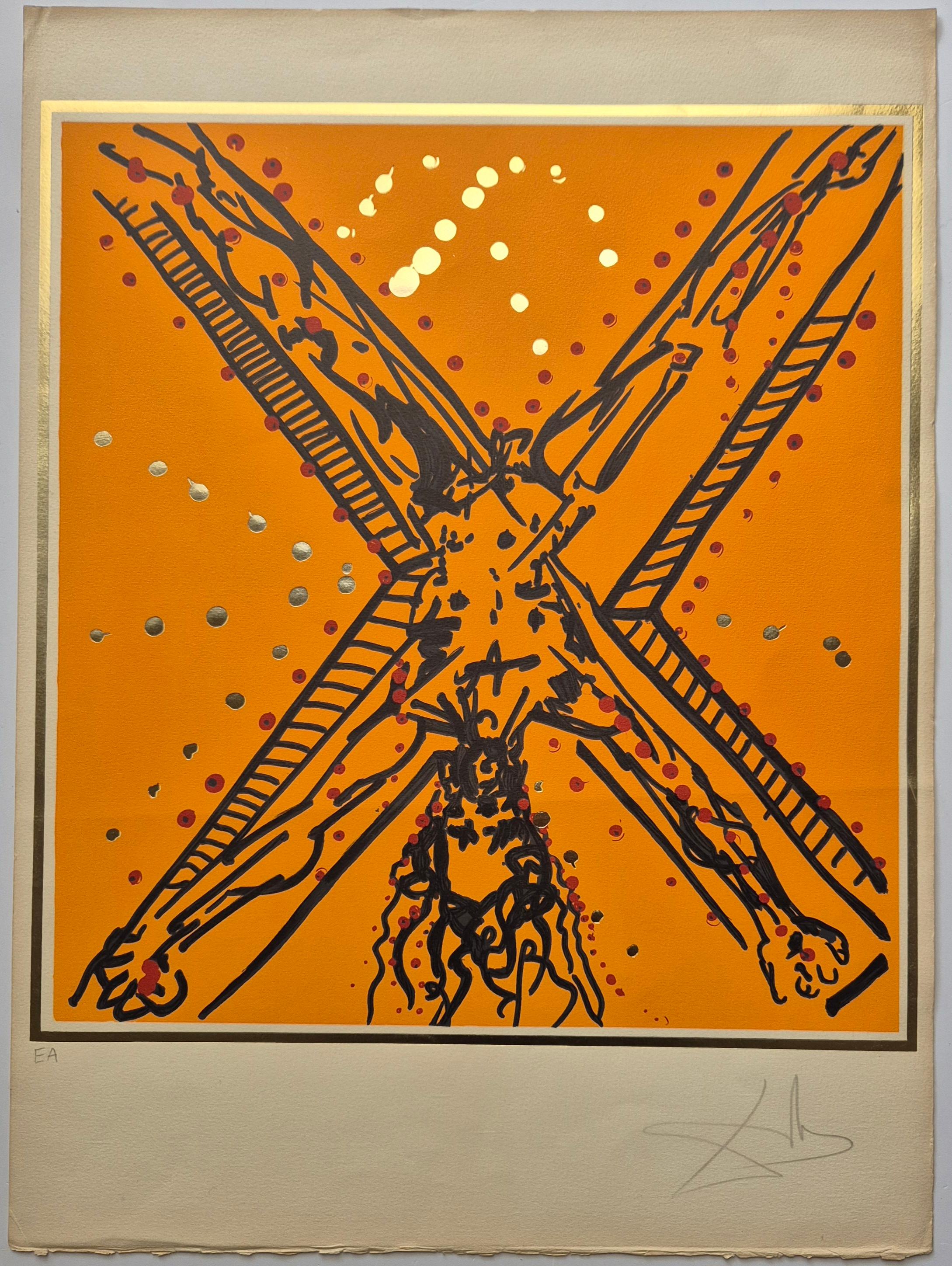 Salvador Dali
Andrew (Visions of Camelot) tiré de The Twelve Apostles, 1977
Lithographies en couleurs avec gaufrage sur papier Arches
Signé à la main en bas à droite
Edition EA en bas à gauche
Taille de la feuille 64,5 x 47,5 cm
Publié par Wajntrob,