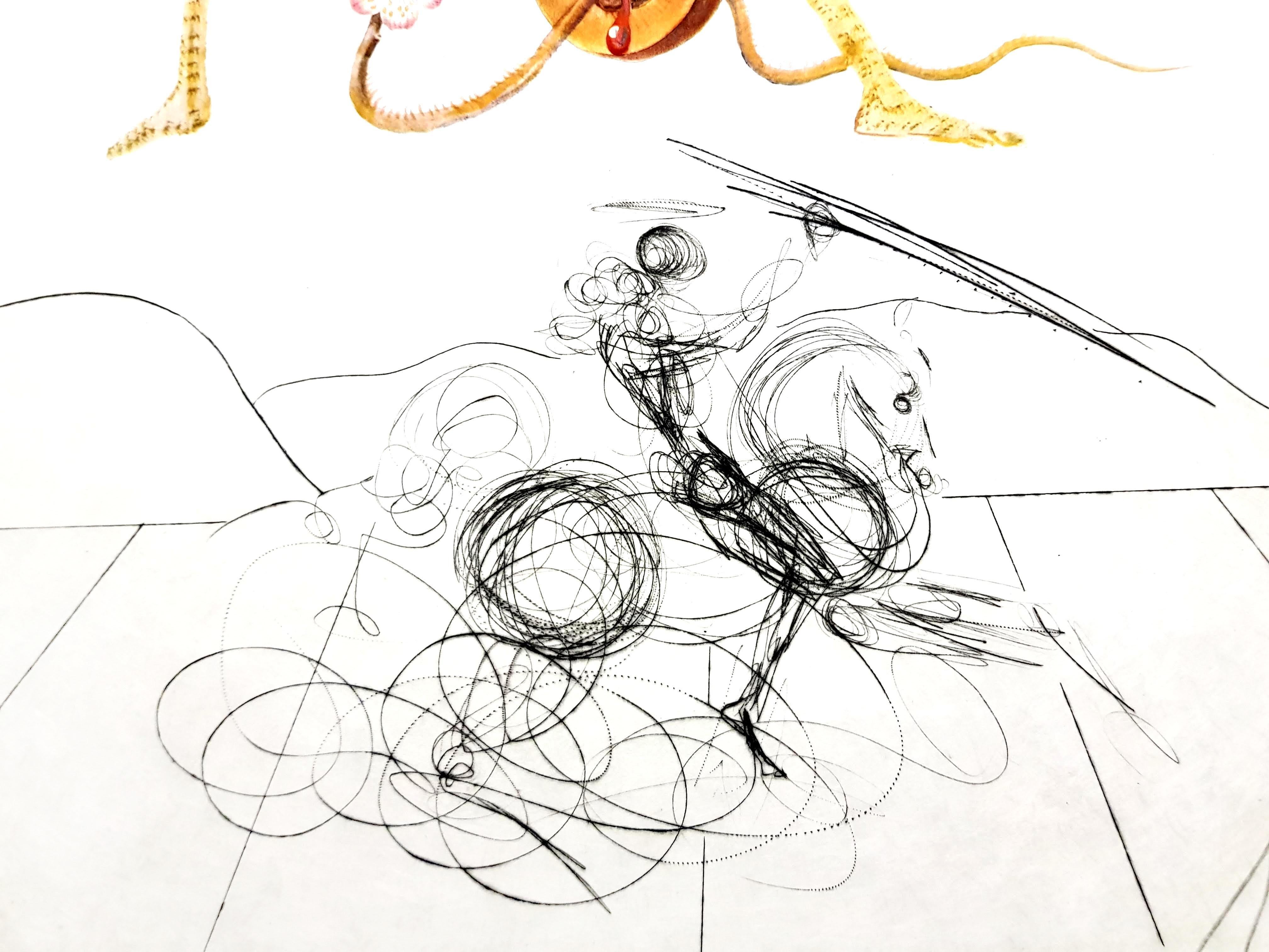 Salvador Dali - Aprikose - Original Handsignierte Lithographie
1969
Abmessungen: S. 57 x 37 cm
Blatt: 75 x 56 cm 
Handsigniert, EA (Epreuve d'Artiste)  abgesehen von der Auflage von 200 Stück.
Papier : Japanpapier
Ausgezeichneter Zustand
Referenz: