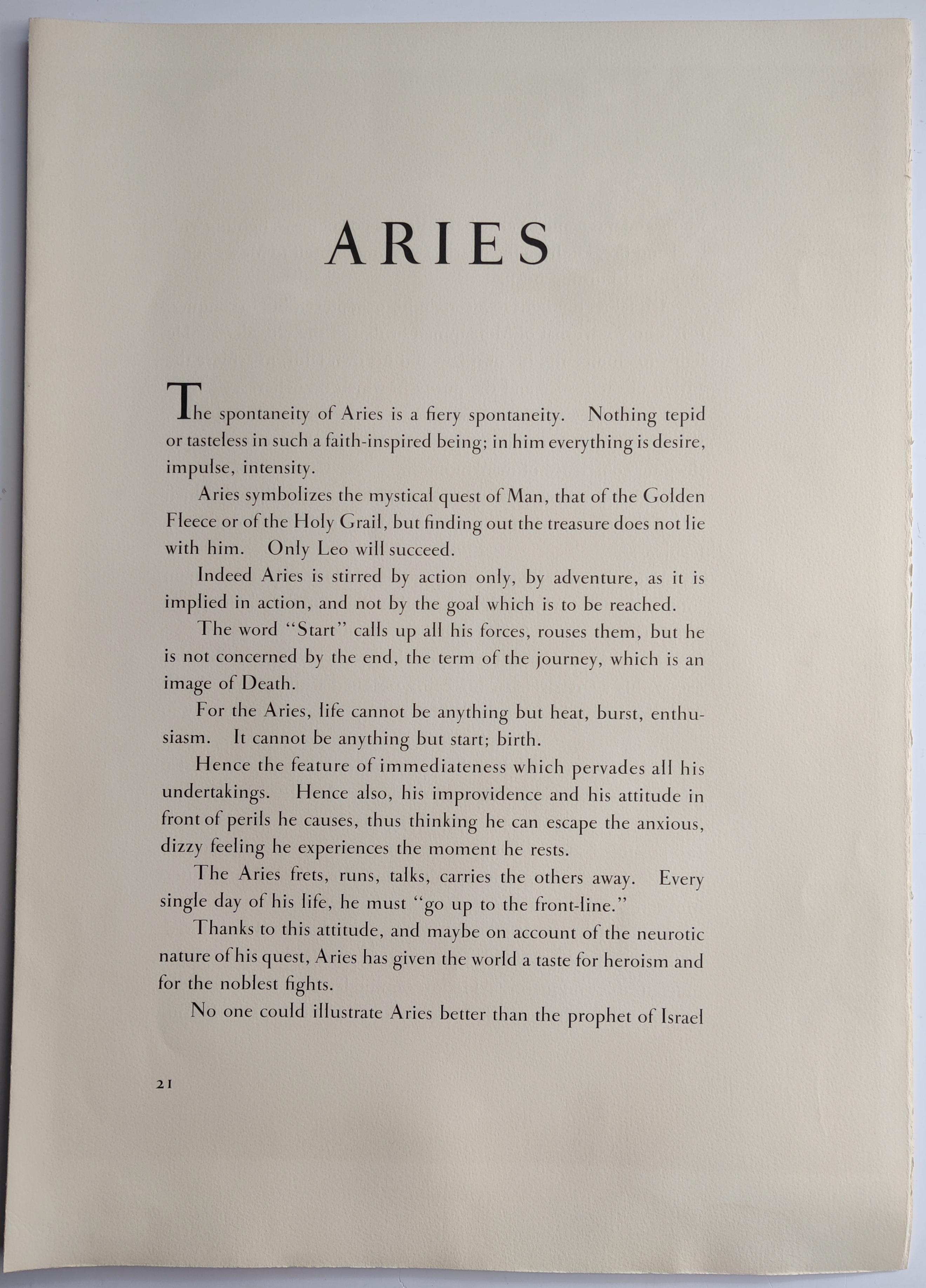 Salvador Dalí -- Aris de Signes du Zodiac en vente 4