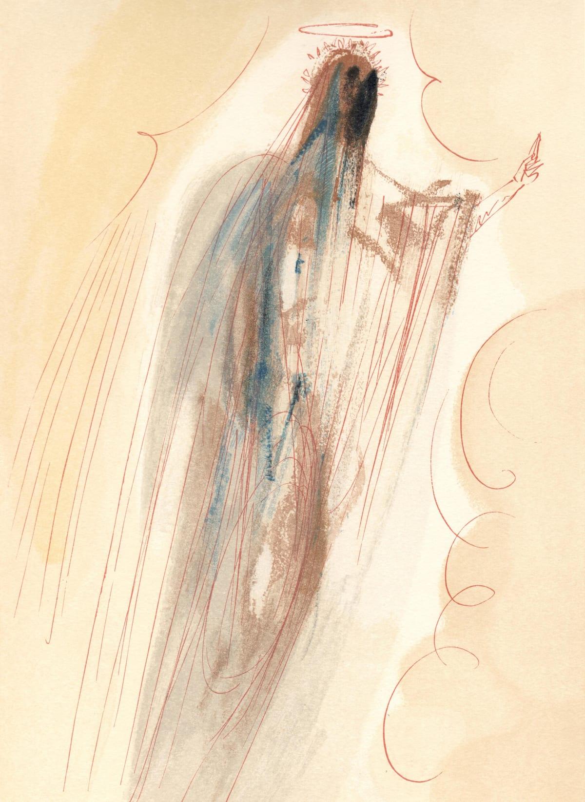 Künstler: Salvador Dali (1904-1989)
Jahr: 1963
Medium: Holzstich in Farben auf Rives BFK Papier
Beschriftung: Unsigniert und nicht nummeriert, wie ausgegeben
Auflage: 4765 auf Französisch; 3188 auf Italienisch, plus Probedrucke
Katalog Raisonne