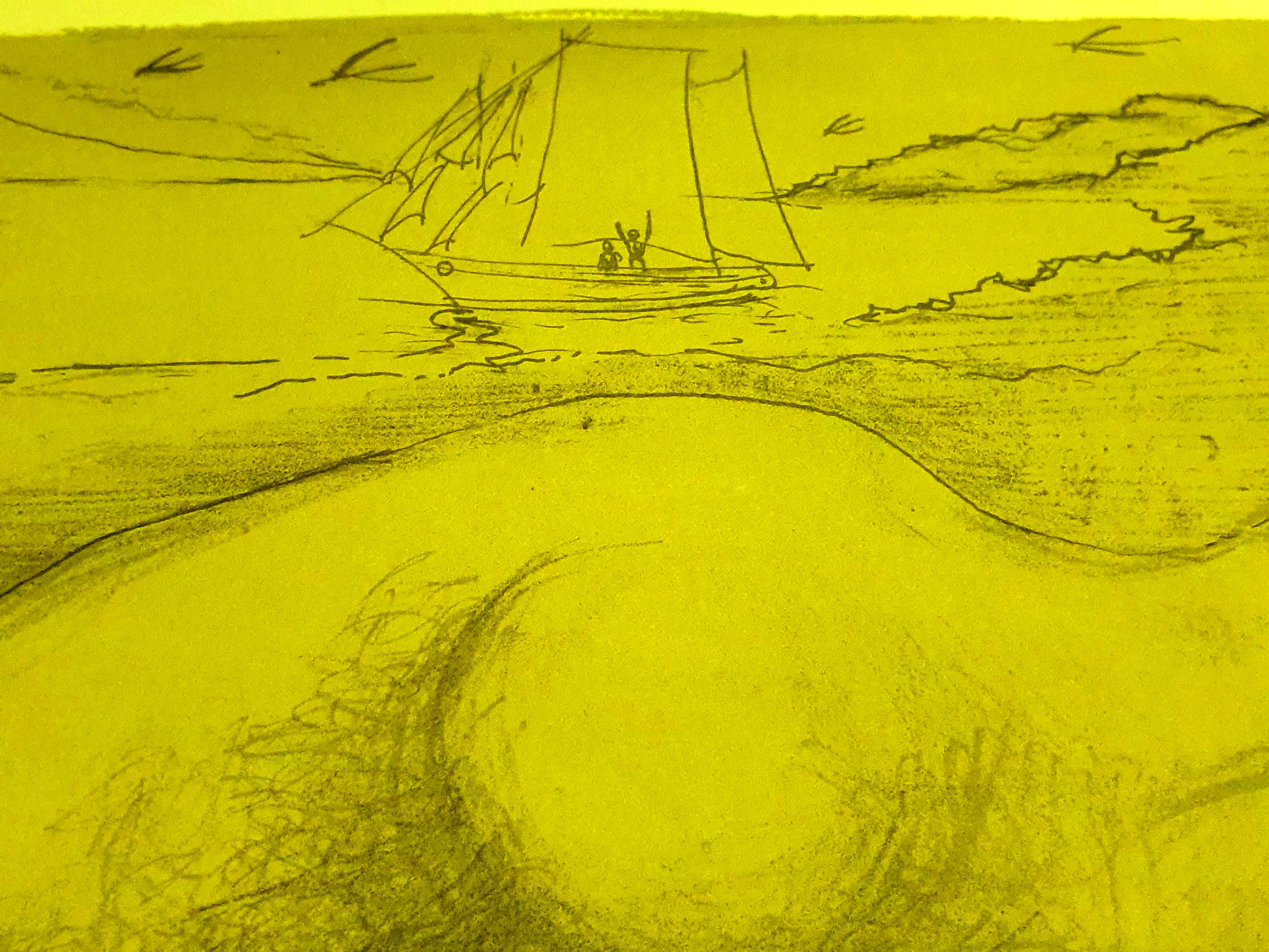Salvador Dali – Am Strand – Lithographie im Angebot 2