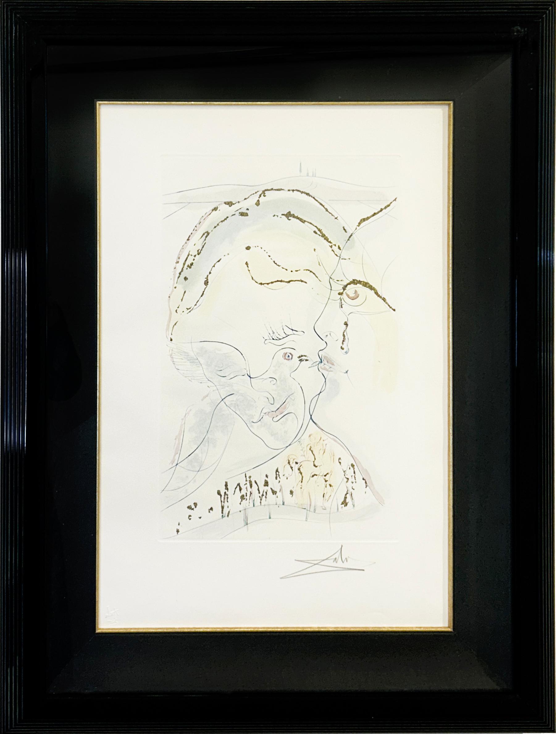 Salvador Dali "Voici, tu es belle..." extrait des Chants de Solomon - Print de Salvador Dalí