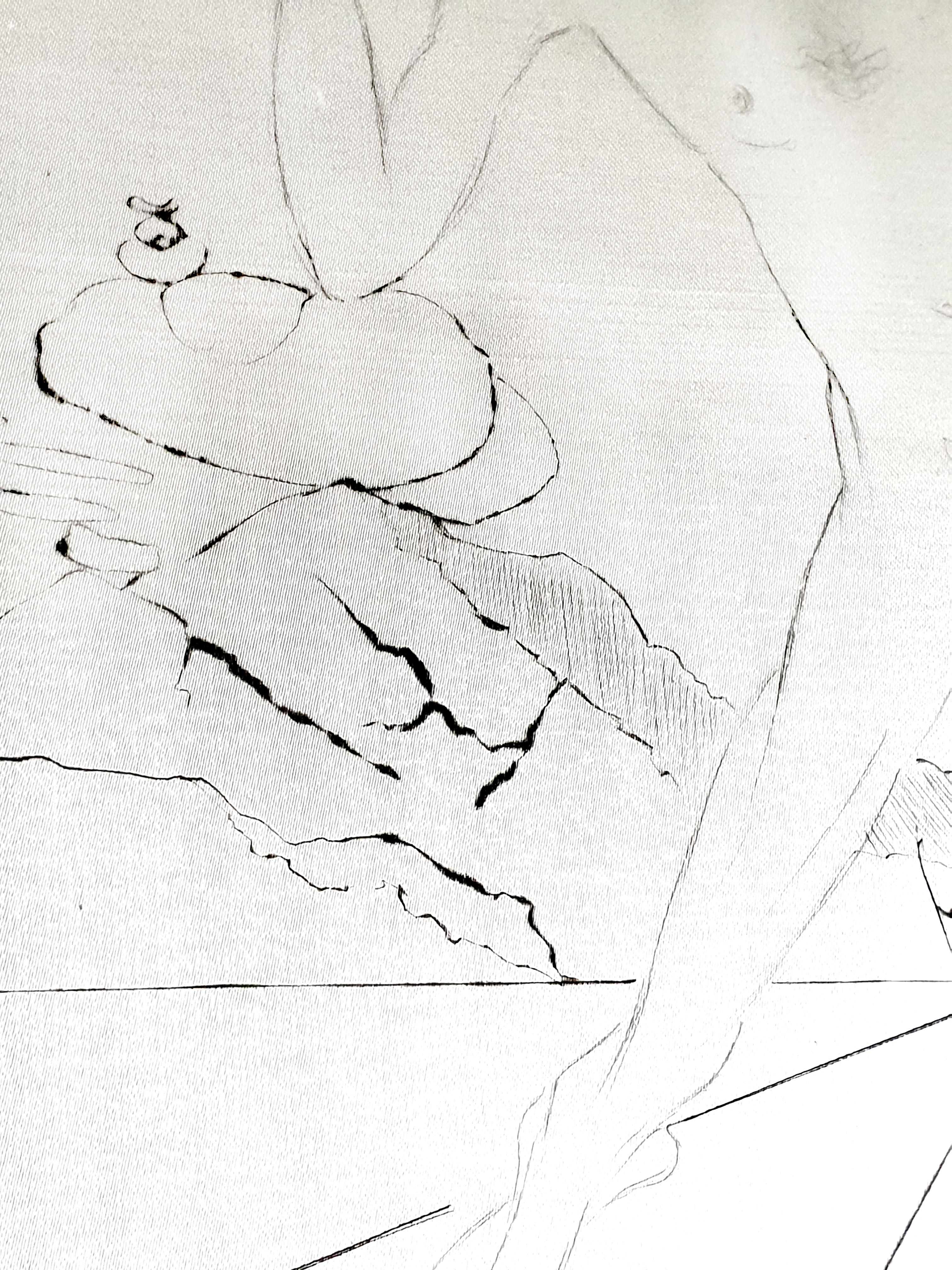 Salvador Dali - Bicephale - eau-forte originale sur soie - Surréalisme Print par Salvador Dalí