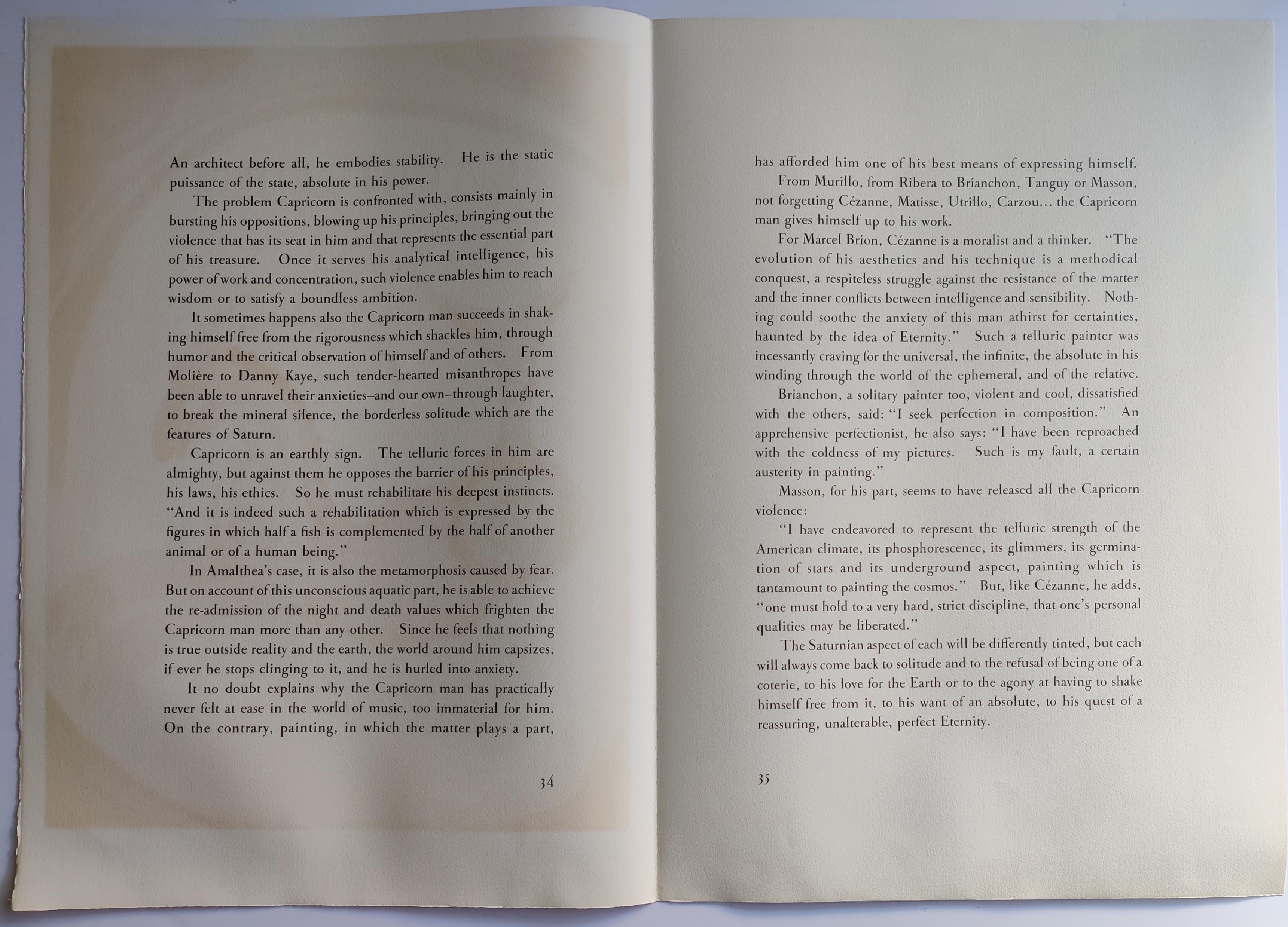 Salvador Dalí­ -- Capricorn from Signs of the Zodiac For Sale 5