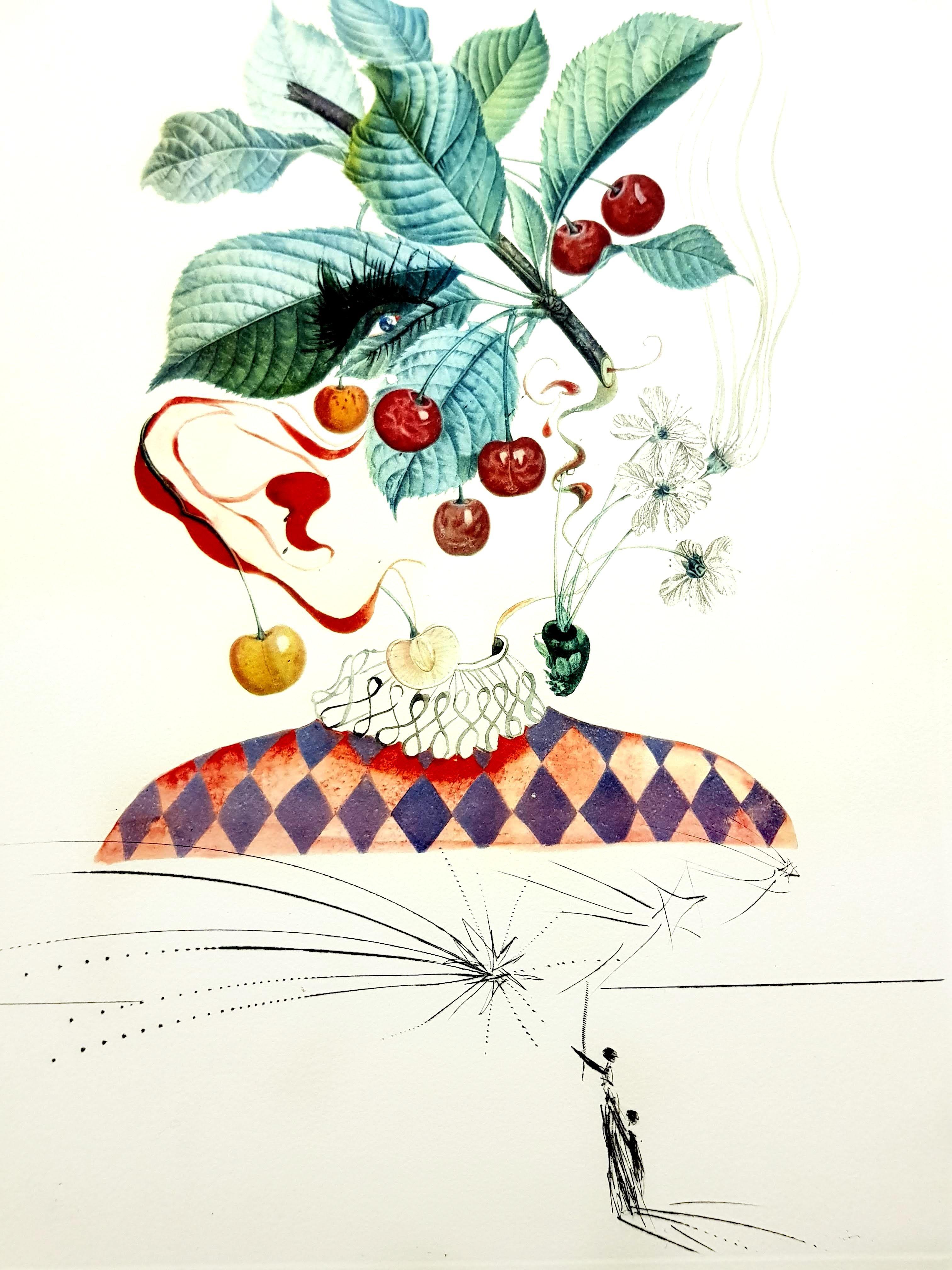 Salvador Dali - Cerises - Lithographie originale signée à la main
Dimensions : P. 57 x 37 cm
Feuille : 75 x 56 cm 
Signé de la main
Edition : CE.d  (édition du collaborateur 