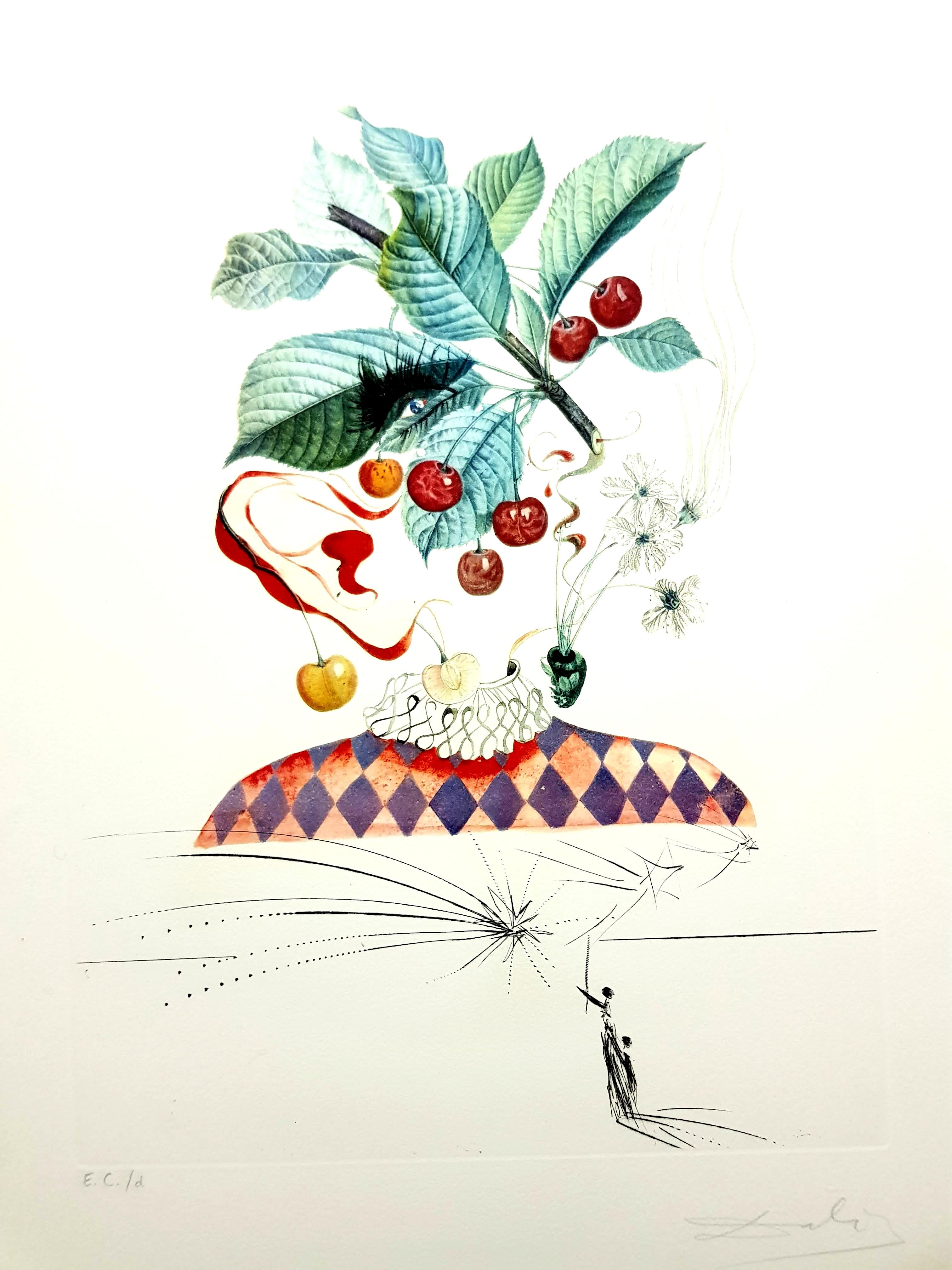 Salvador Dali - Cherries - Original Hand-Signed Lithograph