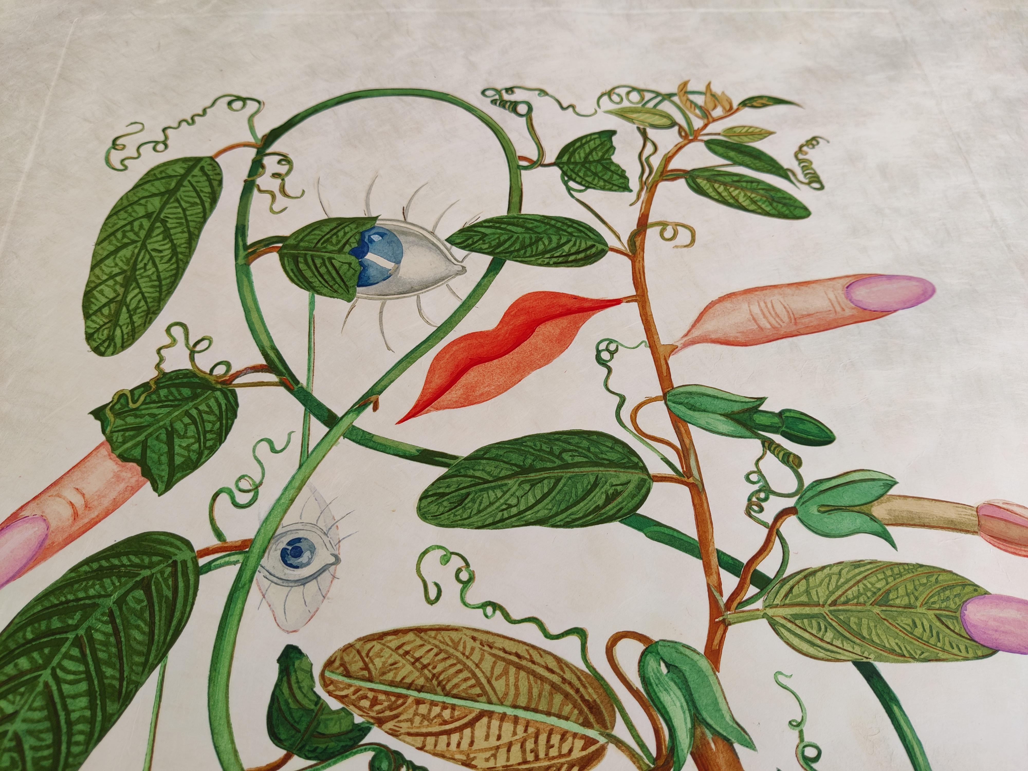 Salvador Dali
Cobea (Pisum Sensuale) de Flora Dalinae, 1968
Gravure et pointe sèche sur papier Japon
Signé à la main en bas à droite
Édition 163/175
Image 58 x 38,5 cm
Feuille 76,7 x 56 cm
Imprimeur : Ateliers Rigal (taille-douce) / Ateliers d'Art