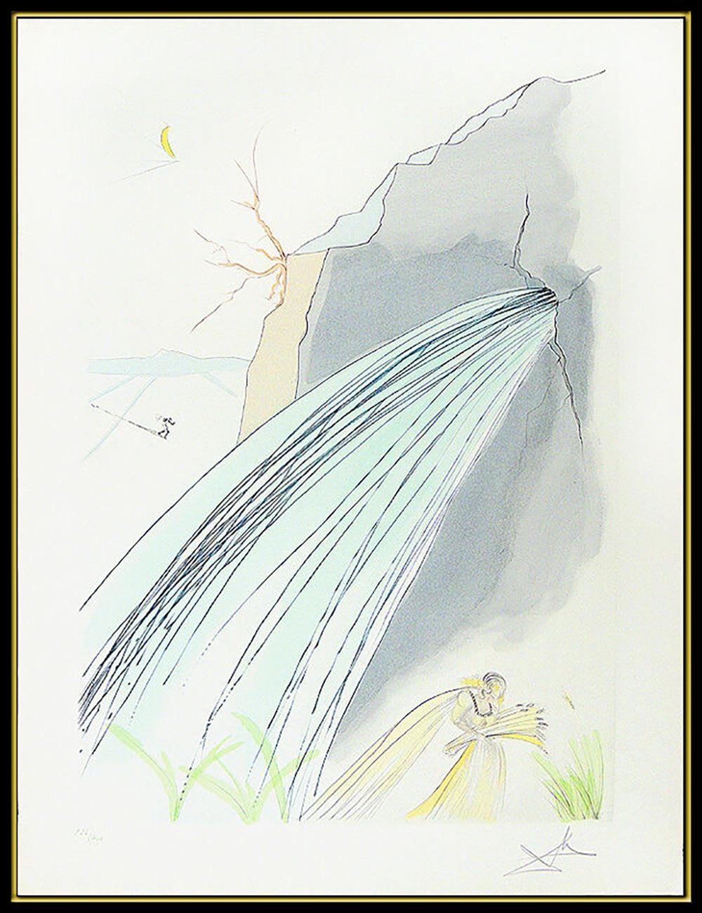 SALVADOR DALI Color Etching Original HAND SIGNED Historical Heritage lithograph - Print by Salvador Dalí