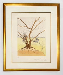 Salvador Dali Color Etching, Signed, 1973, The Twelve Tribes of Israel, Asher