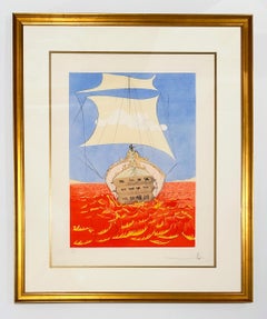 Salvador Dali Color Etching, Signed, 1973, The Twelve Tribes of Israel, Levi