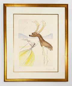 Salvador Dali Color Etching, Signed, 1973, The Twelve Tribes of Israel, Naphtali
