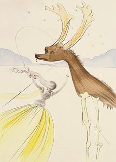 Salvador Dali Color Etching, Signed, 1973, The Twelve Tribes of Israel, Naphtali