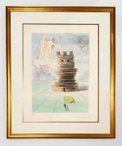 Salvador Dali Color Etching, Signed, 1973, The Twelve Tribes of Israel, Simeon