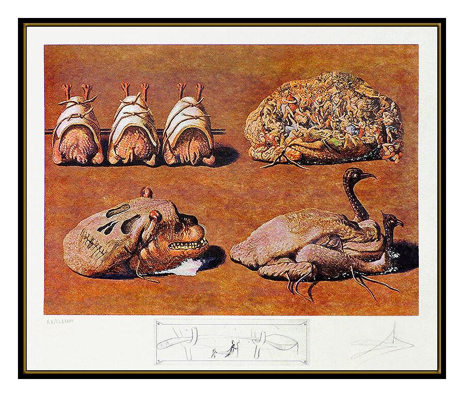 Salvador Dali Color Lithograph Hand Signed Caprices Diners Gala Surrealism Art - Print by Salvador Dalí