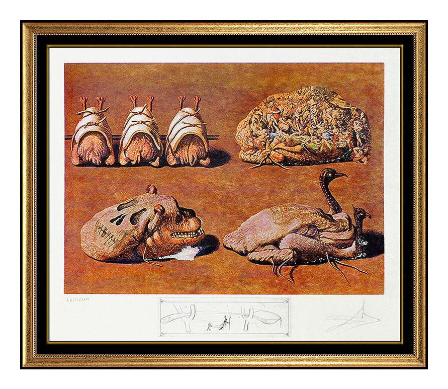 Salvador Dalí Animal Print - Salvador Dali Color Lithograph Hand Signed Caprices Diners Gala Surrealism Art