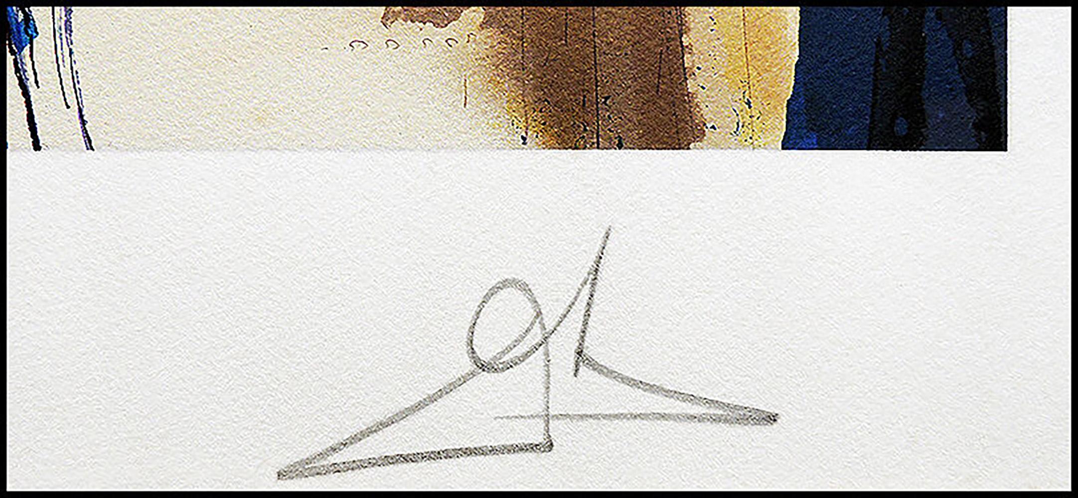 Salvador Dali Color Lithograph Hand Signed Doctor Modern Surreal Illustration - Surrealist Print by Salvador Dalí