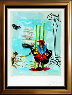 Salvador Dali Color Lithograph Hand Signed Dream of Freedom Nude Surreal Artwork