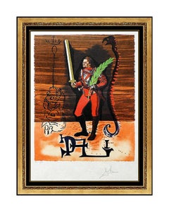 Salvador Dali Columbus Discovers America Hand Signed Color Lithograph Surrealism