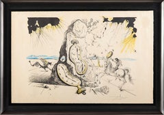 Salvador Dali Cosmic Rays Resuscitating Soft Watches Color Lithograph Surrealist