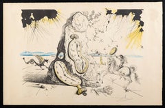 Salvador Dali Cosmic Rays Resuscitating Soft Watches Color Lithograph Surrealist