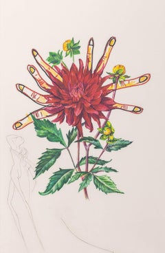 Salvador Dali "Dahlia (Fingers)" Etching, 1972