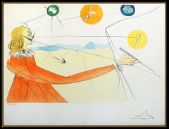 Salvador Dali Dalian Prophecy Hand Signed Color Etching Original Surreal Art