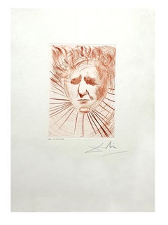 Salvador Dali - David Ben Gurion - Original Handsigned Etching