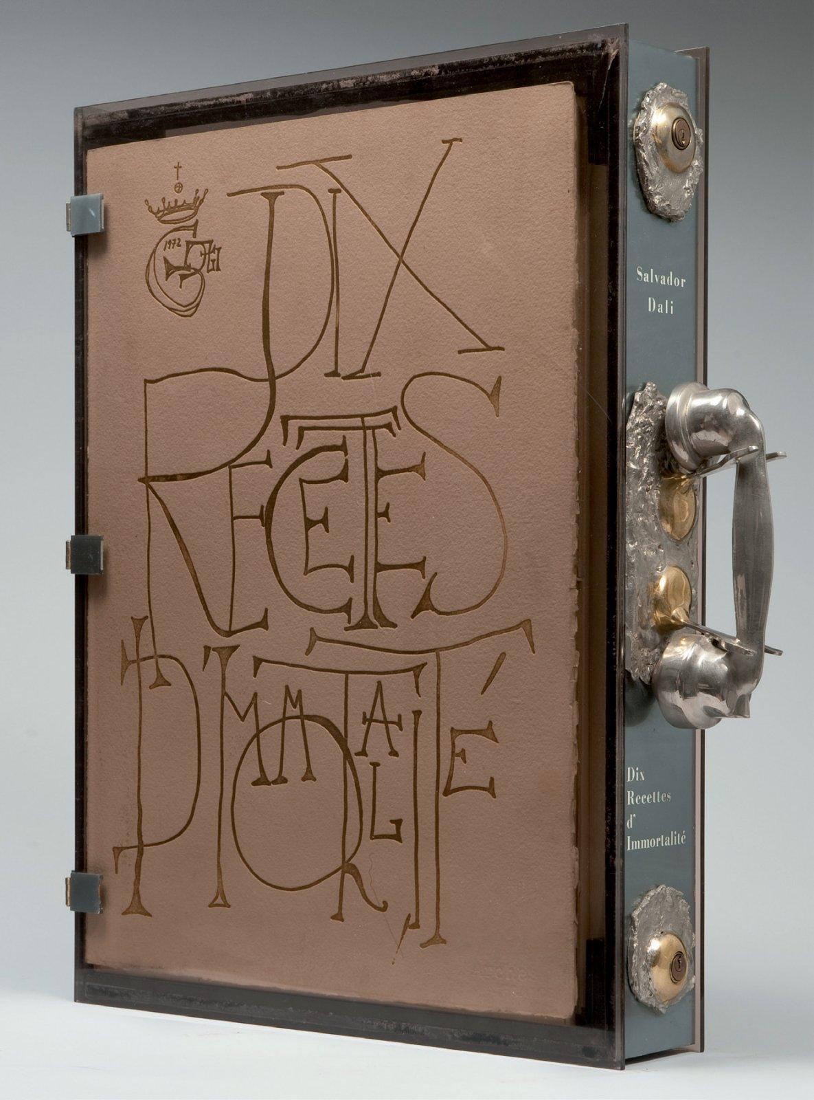 Salvador Dali - Dix Recettes dImmortalite - Original signierte Kunstwerke (Beige), Portrait Print, von Salvador Dalí