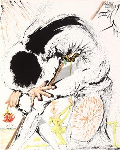 Salvador Dali, Don Quichotte accablé, extrait de Don Quichotte de la Manche, 1957