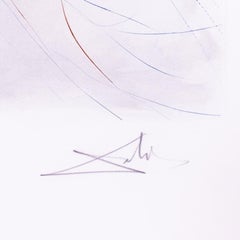 Grabado de Salvador Dalí, retocado a mano con oro, 1971, firmado