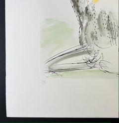 Salvador Dalì - Enlévement d’Europe – hand-signed drypoint etching with stencil