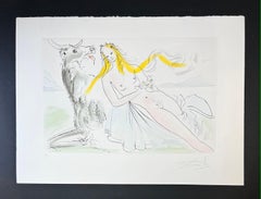  Salvador Dalì - Enlévement d’Europe – hand-signed drypoint etching with stencil