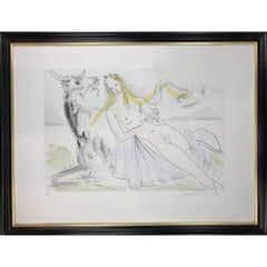 Salvador Dalí - Enlévement D’Europe ( The Abduction Of Europa ) Drypoint, 1971