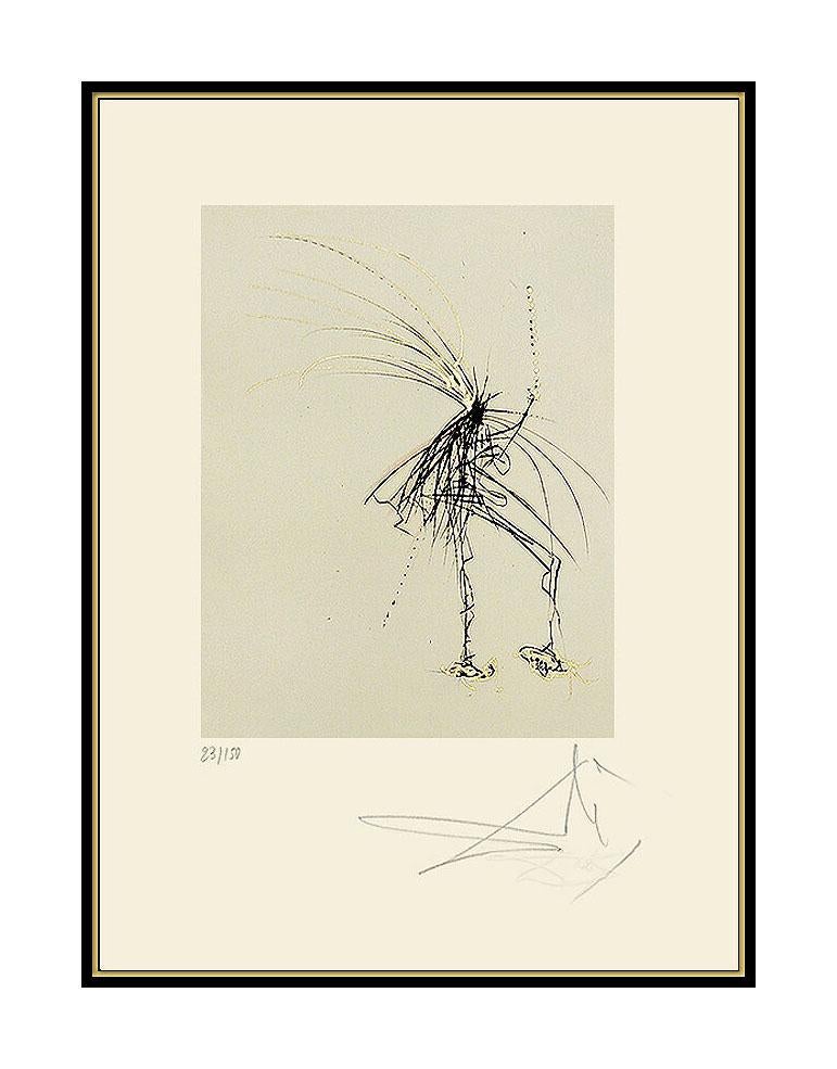 Salvador Dali Etching Authentic Original Faust Silhouette Artwork HAND SIGNED - Print by Salvador Dalí