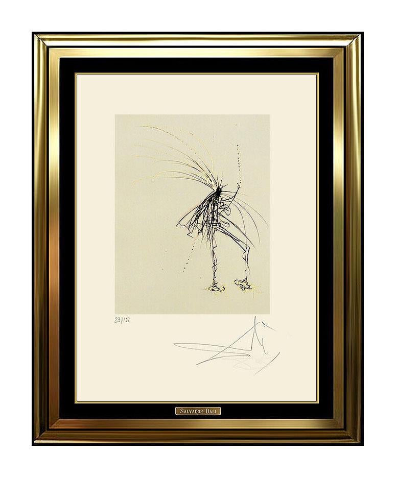 Salvador Dalí Abstract Print - Salvador Dali Etching Authentic Original Faust Silhouette Artwork HAND SIGNED