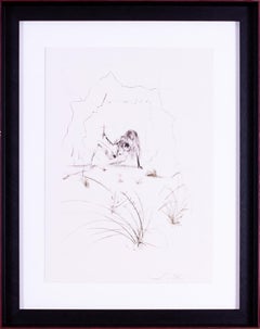Salvador Dali etching, signed with monogram, Frere Ogrin l’ermite