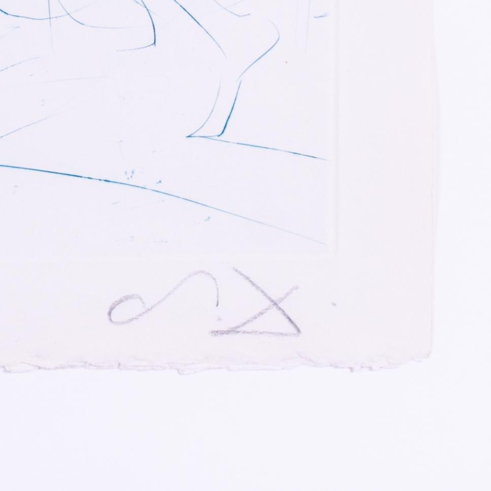 Salvador Dali etching, signed with monogram, La Reine Iseult and her daughter For Sale 1