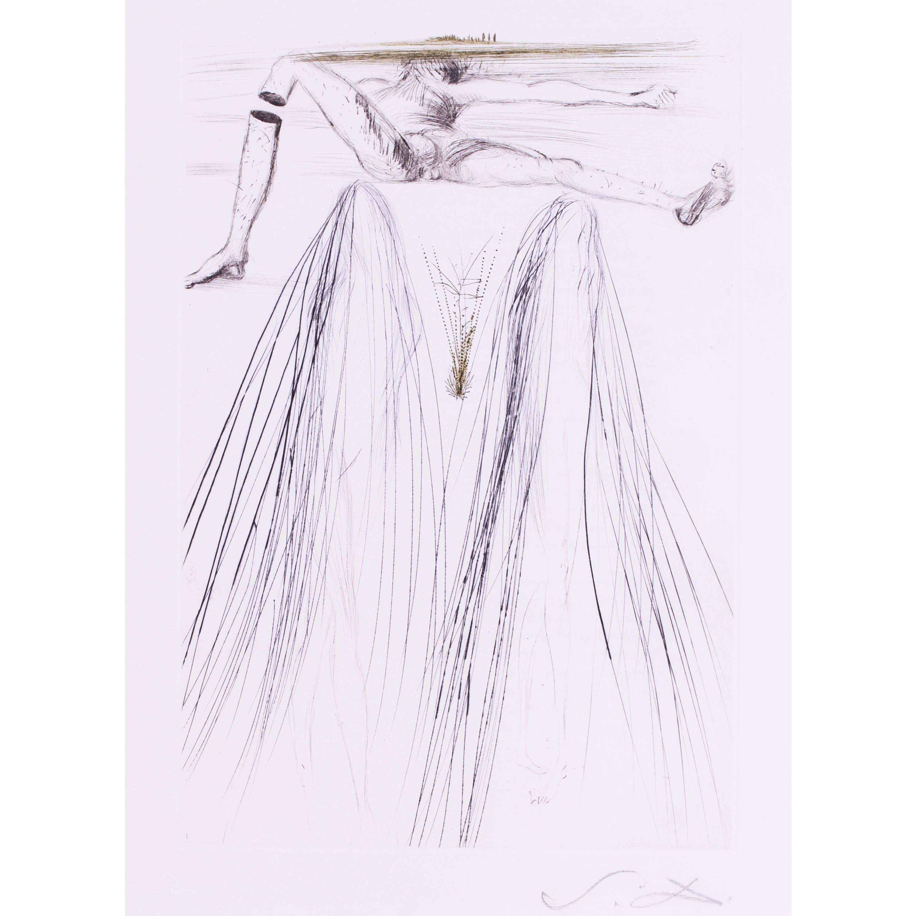 Salvador Dali gravure à l'eau-forte, signée avec un monogramme, Le Géant Beliagog en vente 1