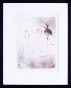 Salvador Dali etching with drypoint, 1969, signed and numbered, edition of 145