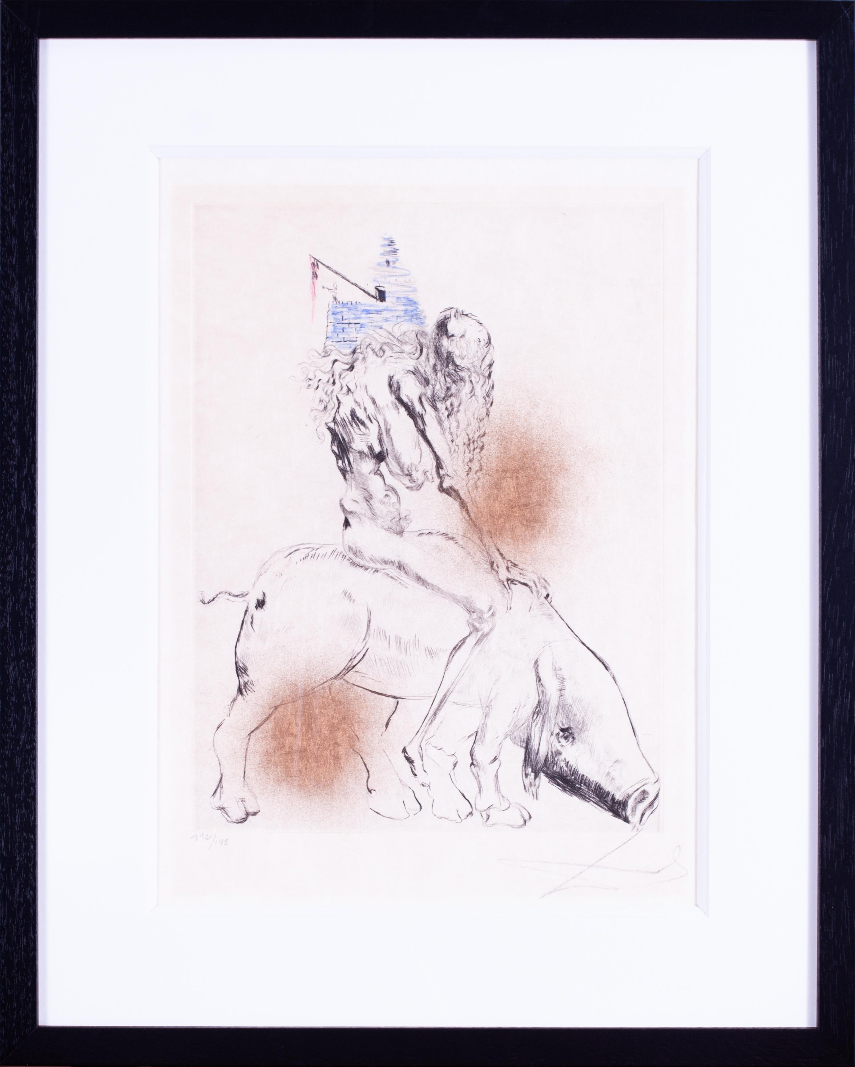 Gravure de Salvador Dalí à la pointe sèche, 1969, signée et numérotée, tirage de 145 exemplaires