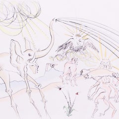 Salvador Dali etching with drypoint, 1974, signed and numbered, edition of 120