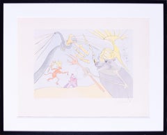 Grabado de Salvador Dalí en punta seca, 1974, firmado y numerado, edición de 120 ejemplares