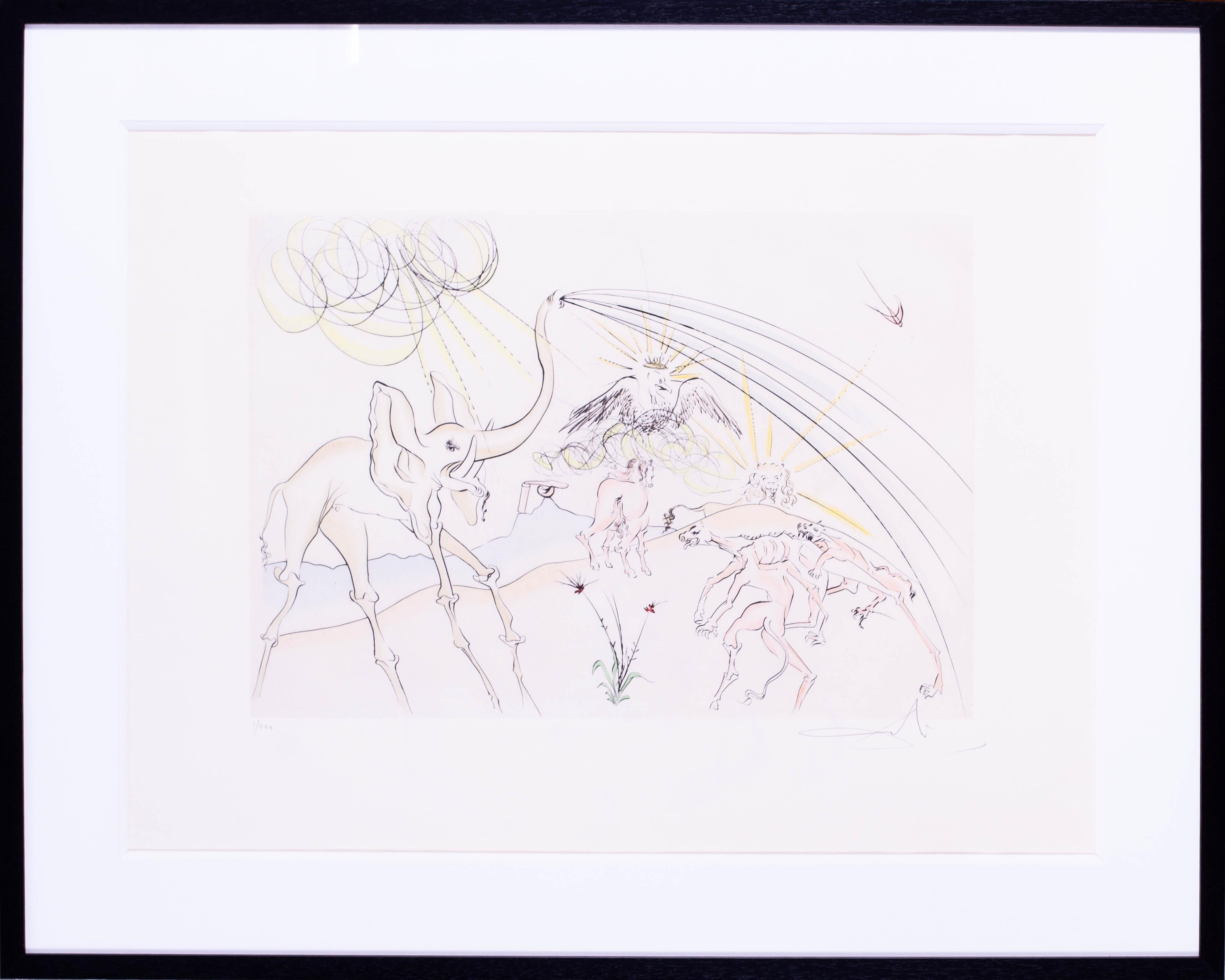 Salvador Dali etching with drypoint, 1974, signed and numbered, edition of 120